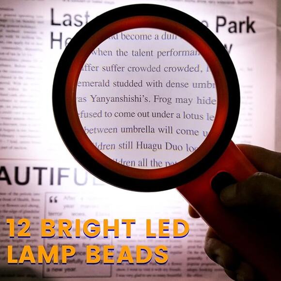 30x Handheld Lighted Magnifying Glass - Picture 3 of 4